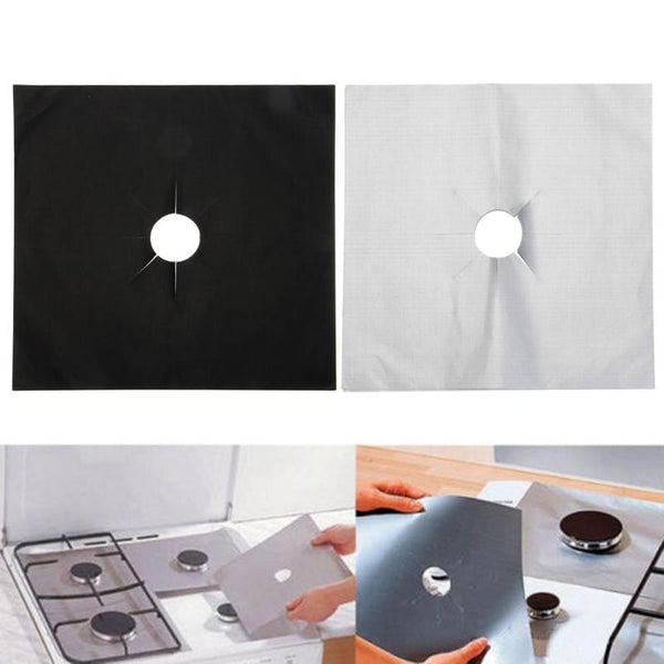 4pcs/lot Stove Protector Cover Liner Non-Stick Aluminum Foil Dishwasher Safe