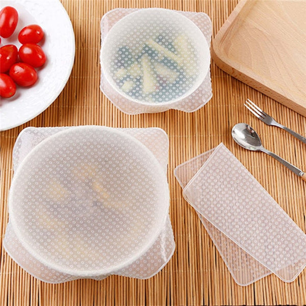 6pcs Silicone Stretch Lid Cover Suction Lid-bowl Pan Reusable Silicone Food Cover